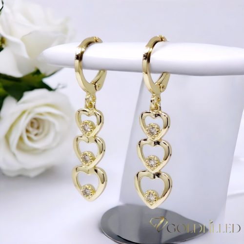Goldfilled Antiallergén Fülbevaló 36mm 14K szín	